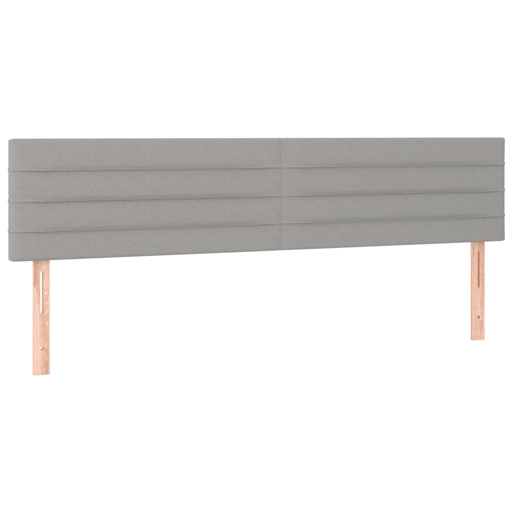 kontinentalseng med madras 200x200 cm stof lysegrå