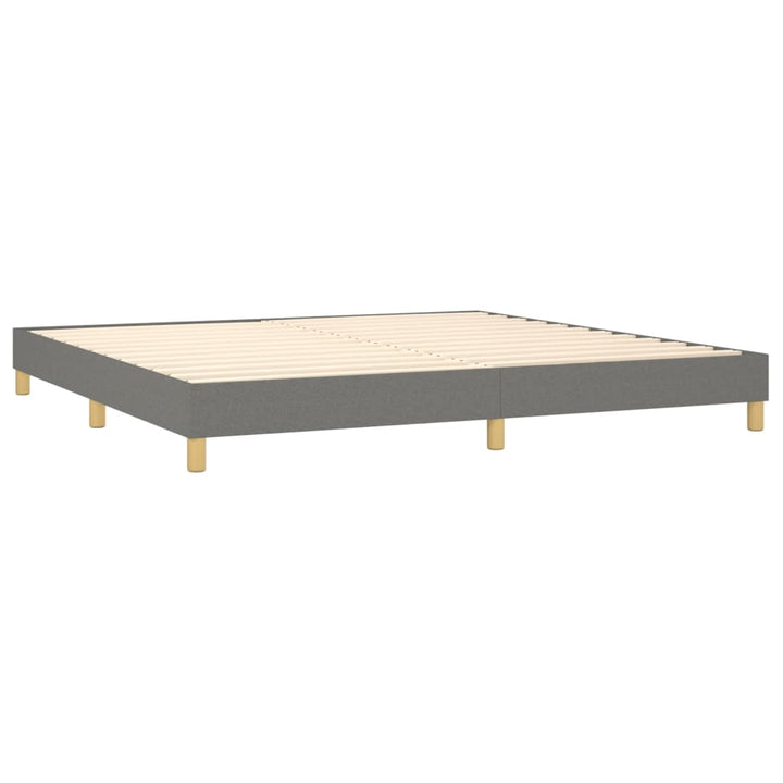 kontinentalseng med madras 200x200 cm stof mørkegrå