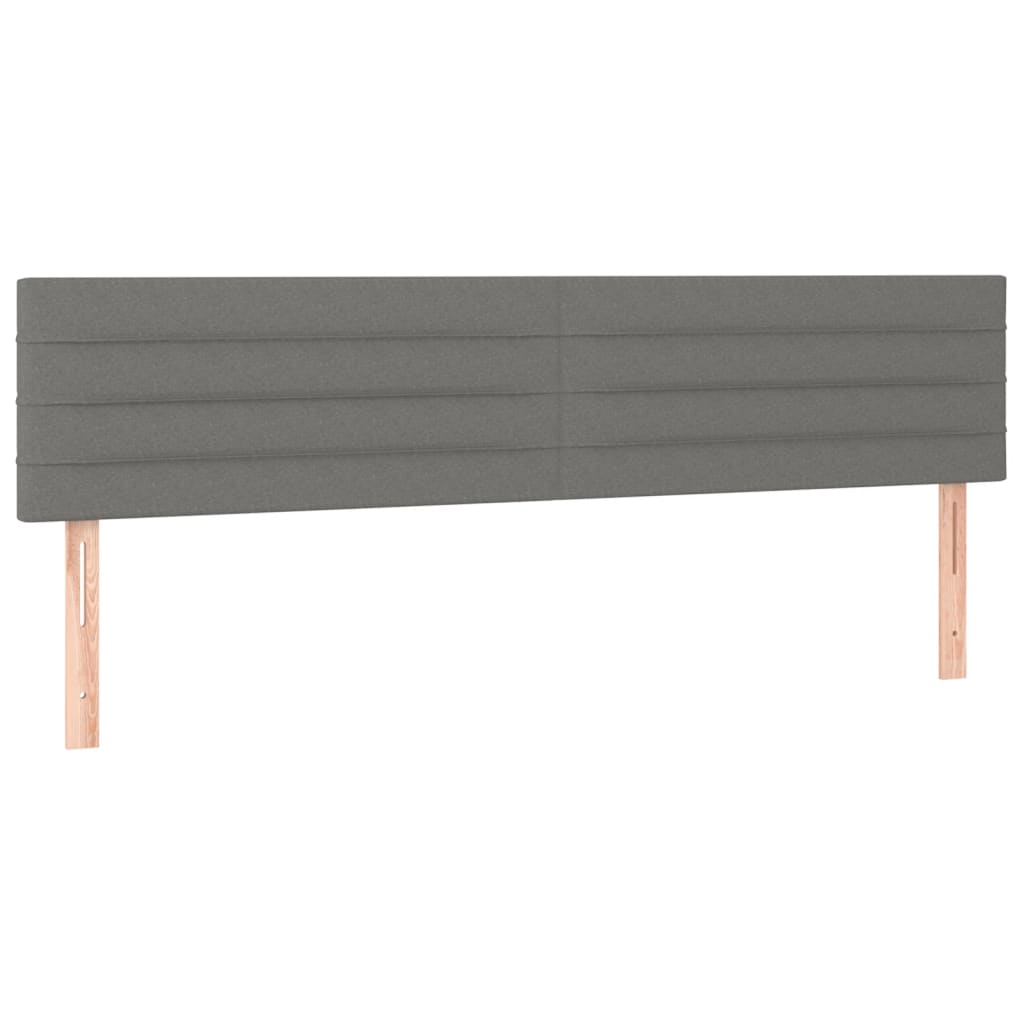 kontinentalseng med madras 200x200 cm stof mørkegrå