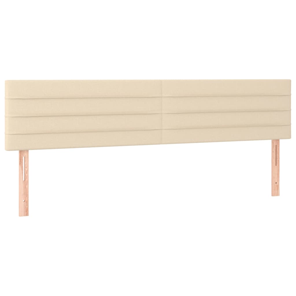 kontinentalseng med madras 200x200 cm stof cremefarvet