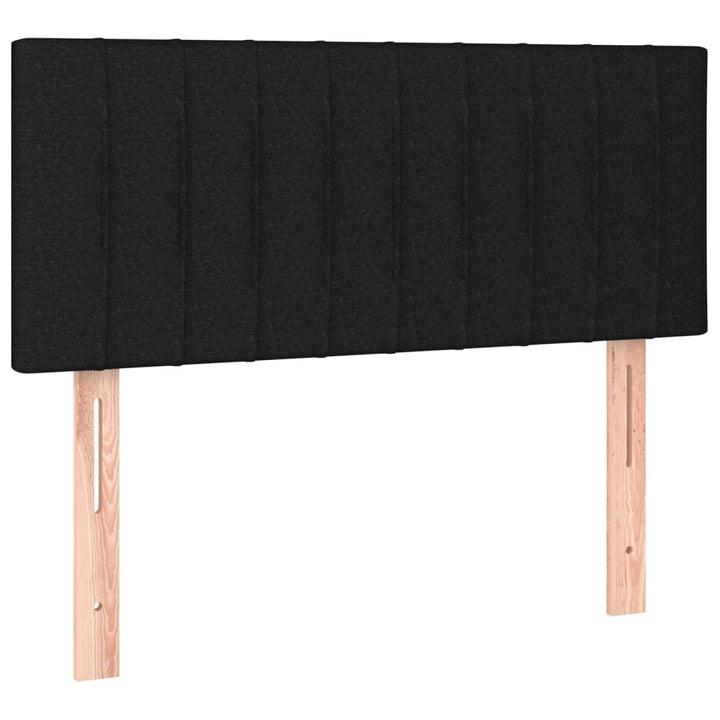 kontinentalseng med madras 90x200 cm stof sort