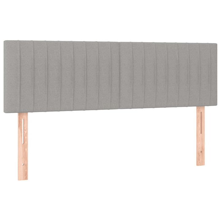 kontinentalseng med madras 140x190 cm stof lysegrå