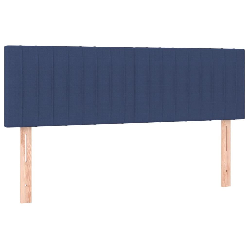 kontinentalseng med madras 140x200 cm stof blå