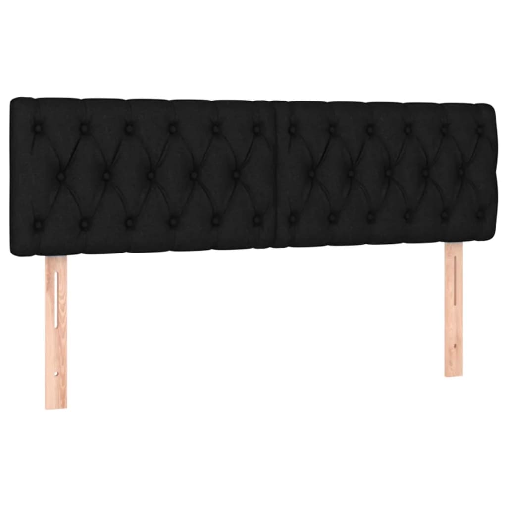 kontinentalseng med madras 160x200 cm stof sort