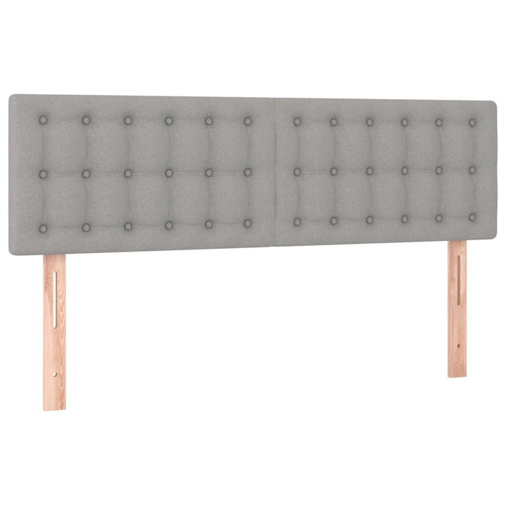 kontinentalseng med madras 140x190 cm stof lysegrå