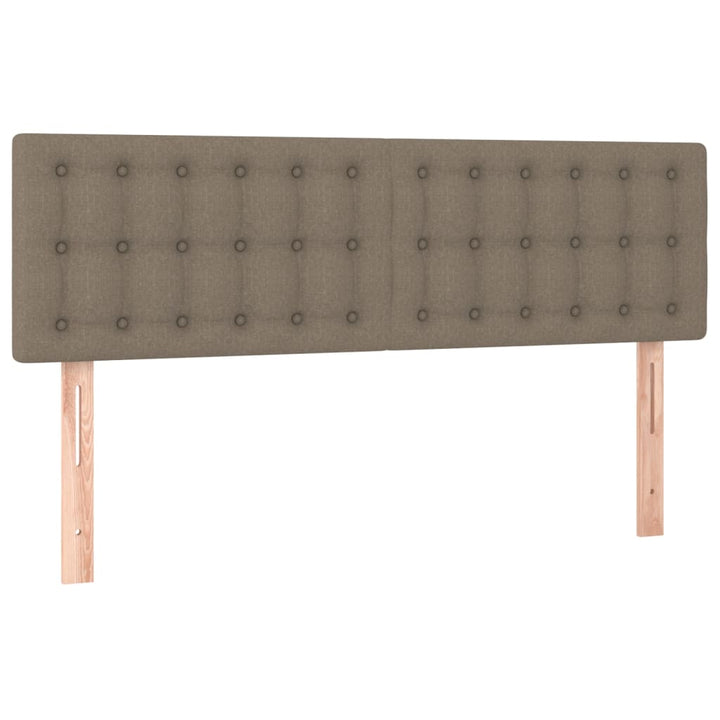 kontinentalseng med madras 140x190 cm stof gråbrun