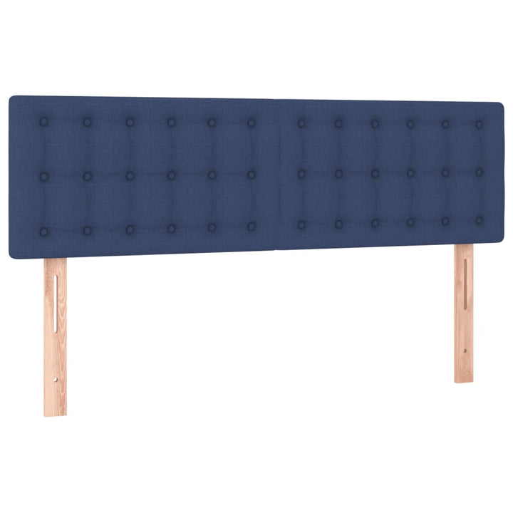 kontinentalseng med madras 140x190 cm stof blå