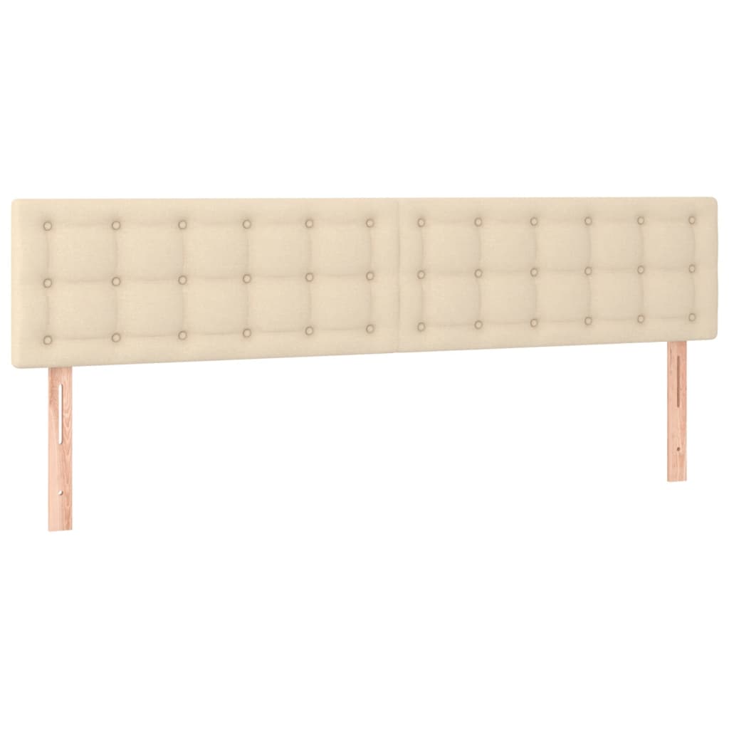 kontinentalseng med madras 180x200 cm stof cremefarvet