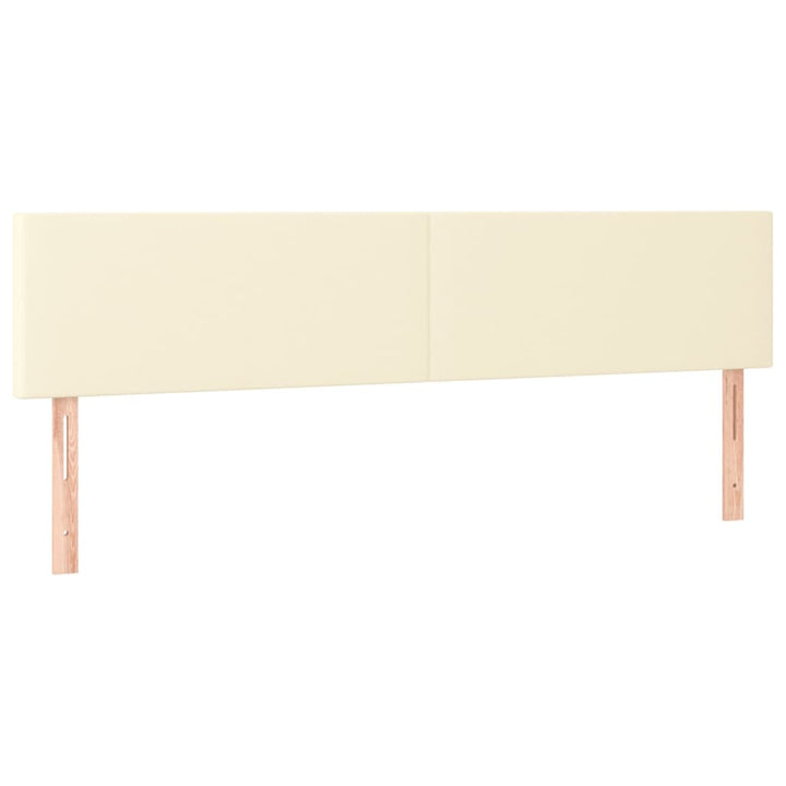 kontinentalseng med madras 180x200 cm kunstlæder cremefarvet