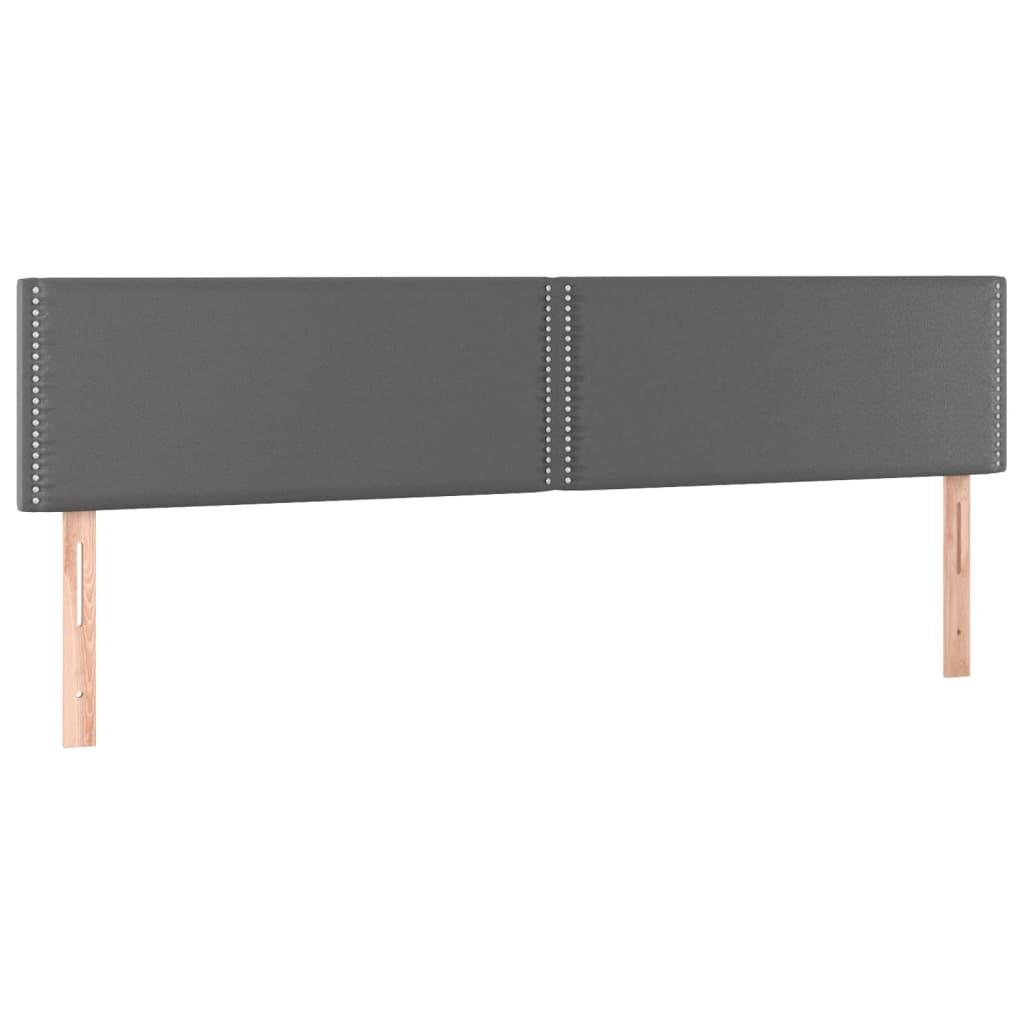 kontinentalseng med madras 200x200 cm kunstlæder grå