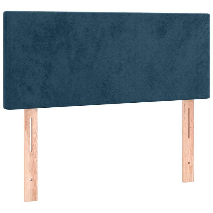 kontinentalseng med madras 100x200 cm fløjl mørkeblå