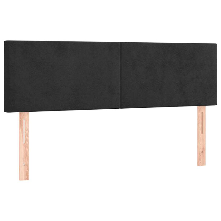 kontinentalseng med madras 140x190 cm fløjl sort