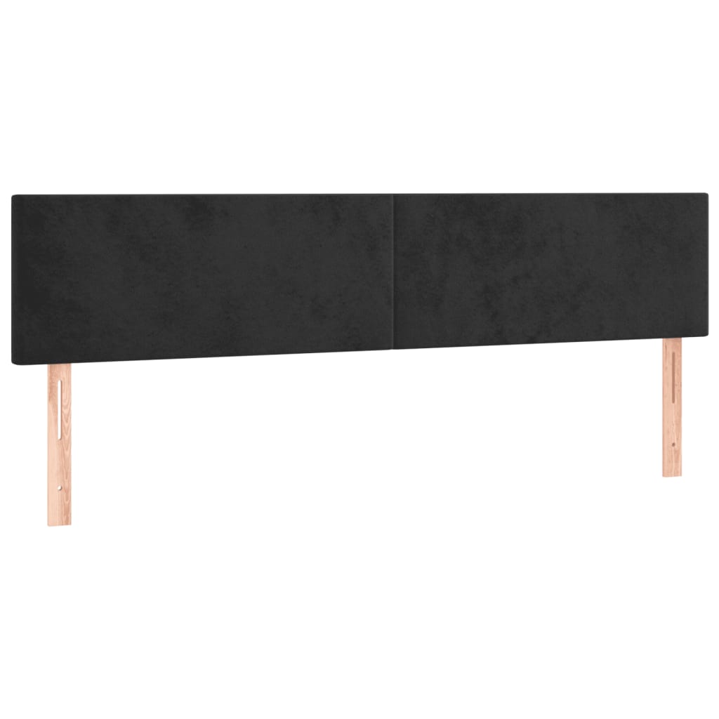 kontinentalseng med madras 180x200 cm fløjl sort