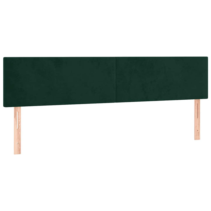 kontinentalseng med madras 200x200 cm fløjl mørkegrøn