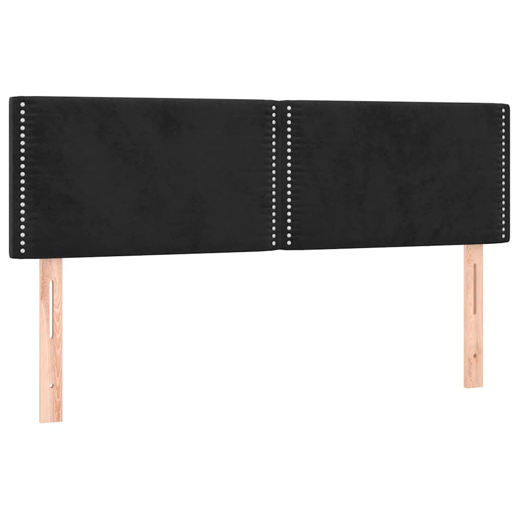 kontinentalseng med madras 140x190 cm fløjl sort