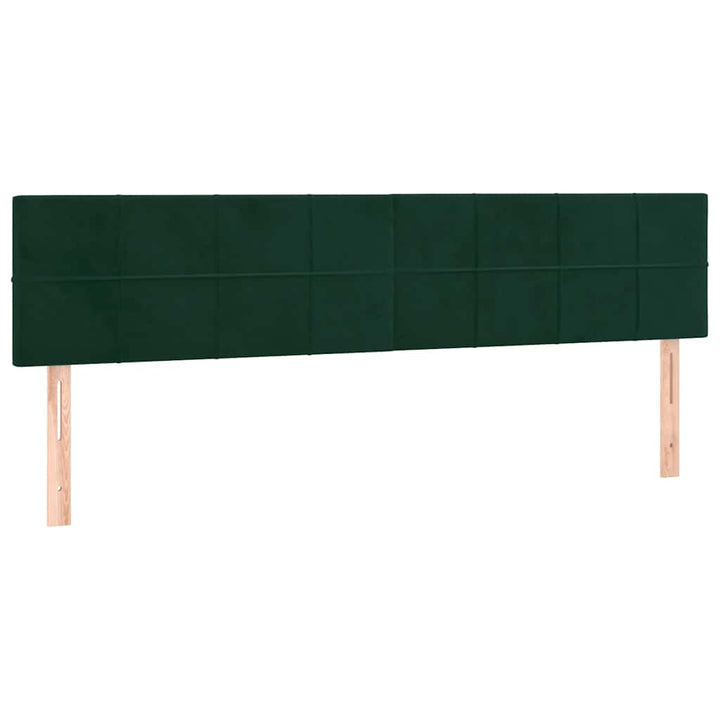 kontinentalseng med madras 160x200 cm fløjl mørkegrøn