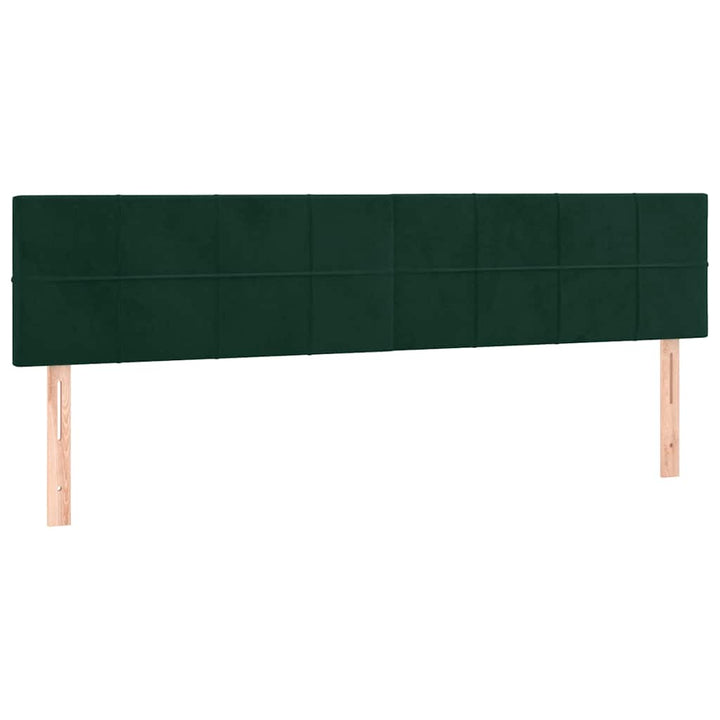 kontinentalseng med madras 180x200 cm fløjl mørkegrøn