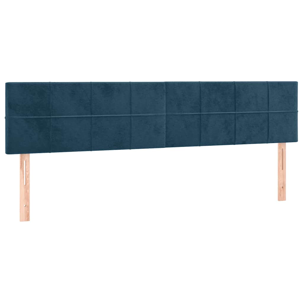 kontinentalseng med madras 180x200 cm fløjl mørkeblå