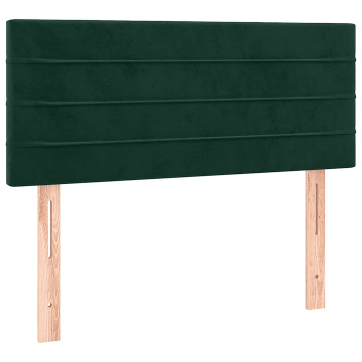 kontinentalseng med madras 90x200 cm fløjl mørkegrøn