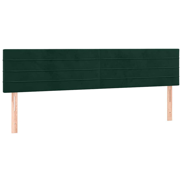kontinentalseng med madras 200x200 cm fløjl mørkegrøn