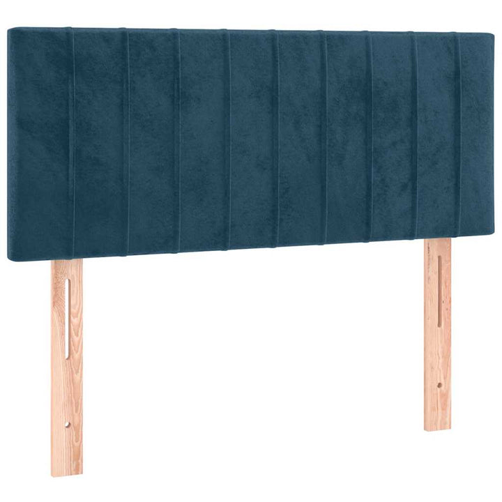 kontinentalseng med madras 90x190 cm fløjl mørkeblå