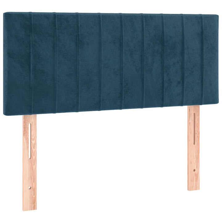 kontinentalseng med madras 90x200 cm fløjl mørkeblå