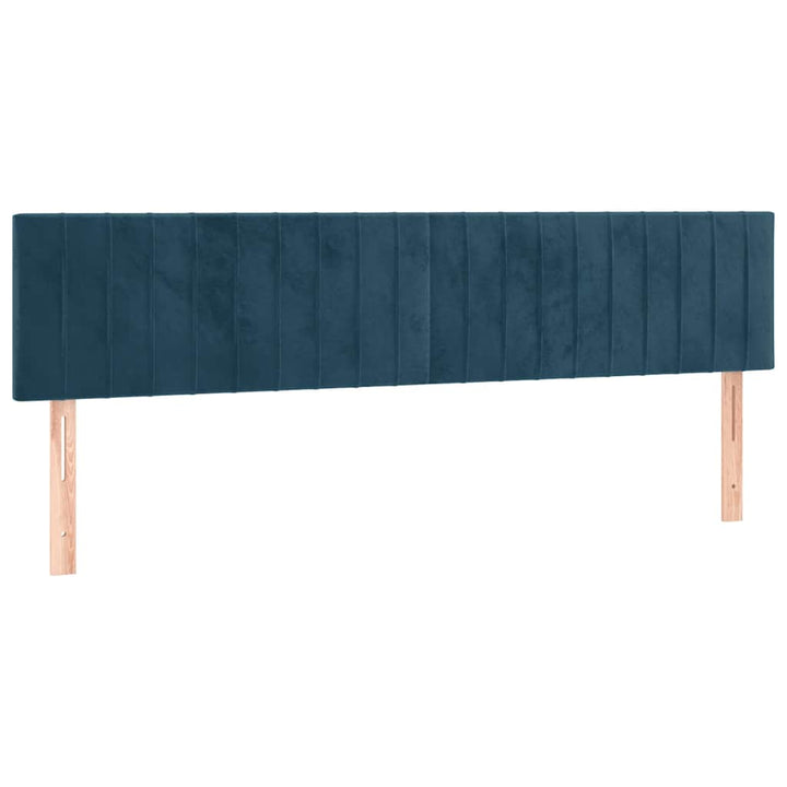 kontinentalseng med madras 160x200 cm fløjl mørkeblå