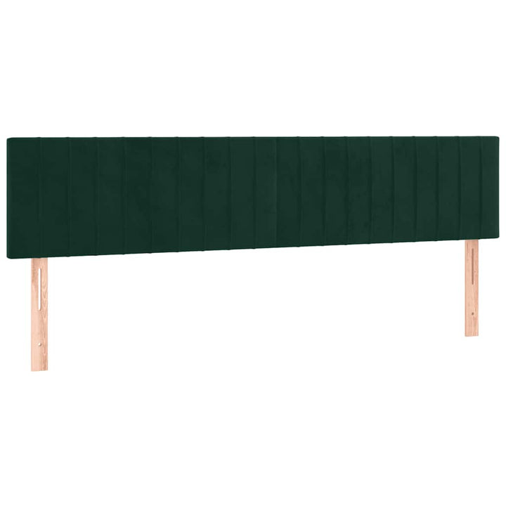 kontinentalseng med madras 180x200 cm fløjl mørkegrøn