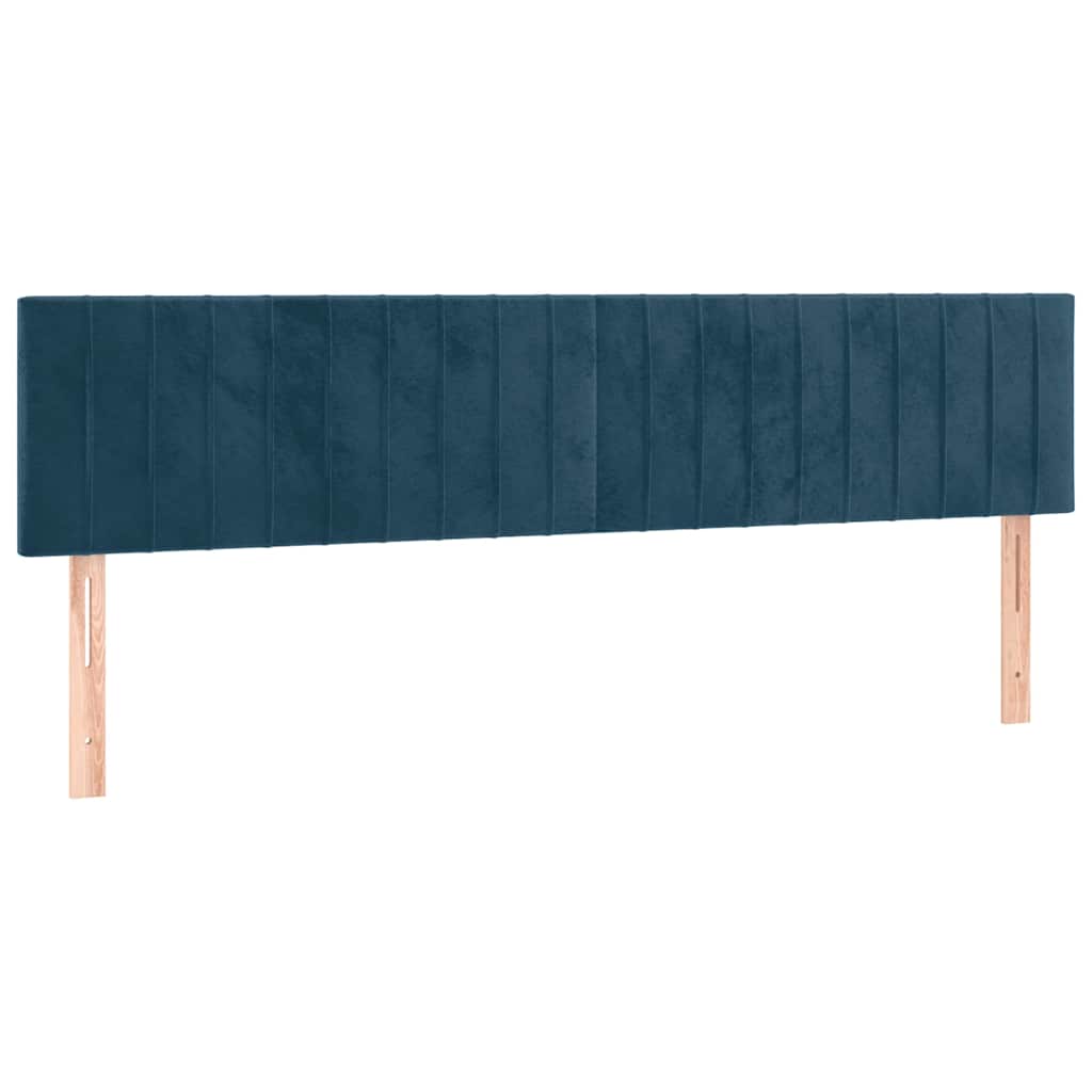 kontinentalseng med madras 180x200 cm fløjl mørkeblå