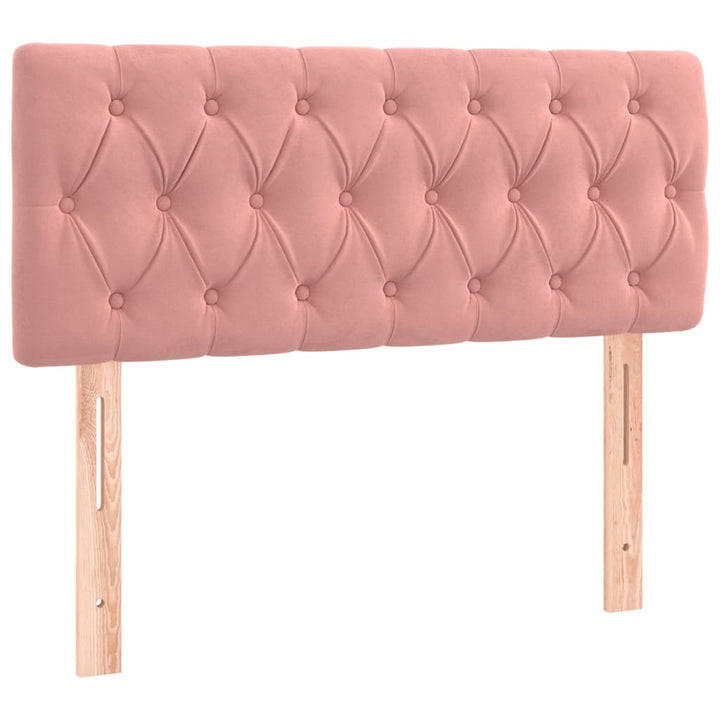 kontinentalseng med madras 100x200 cm fløjl lyserød