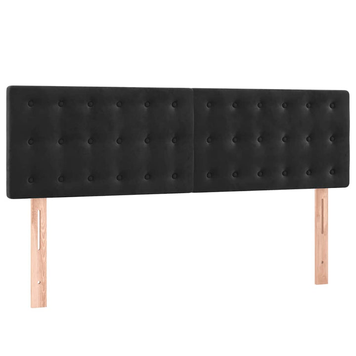 kontinentalseng med madras 140x190 cm fløjl sort