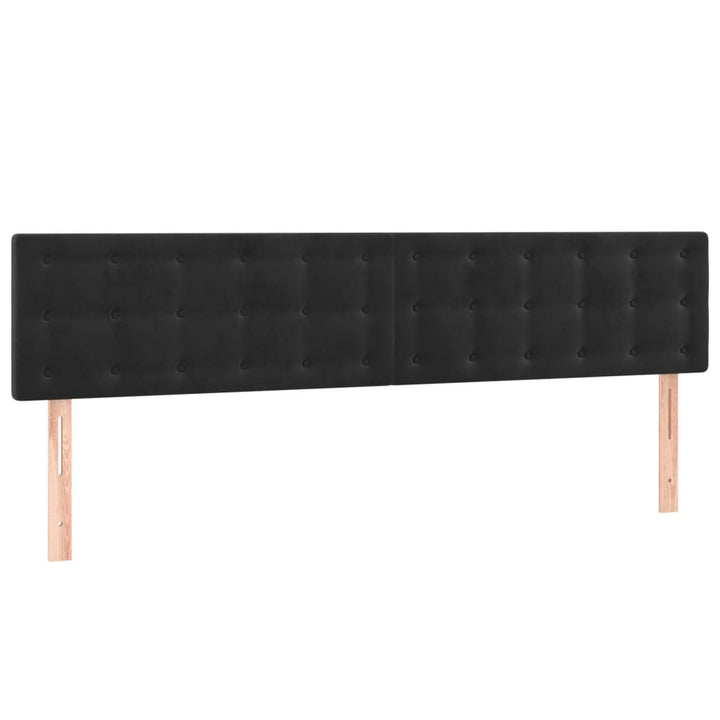 kontinentalseng med madras 180x200 cm fløjl sort