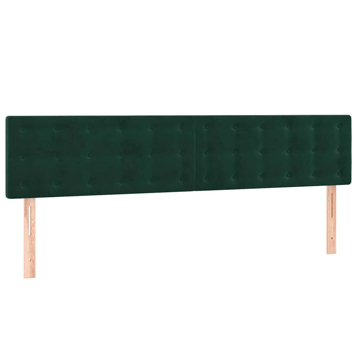 kontinentalseng med madras 180x200 cm fløjl mørkegrøn