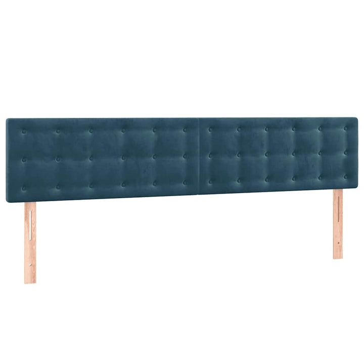 kontinentalseng med madras 180x200 cm fløjl mørkeblå