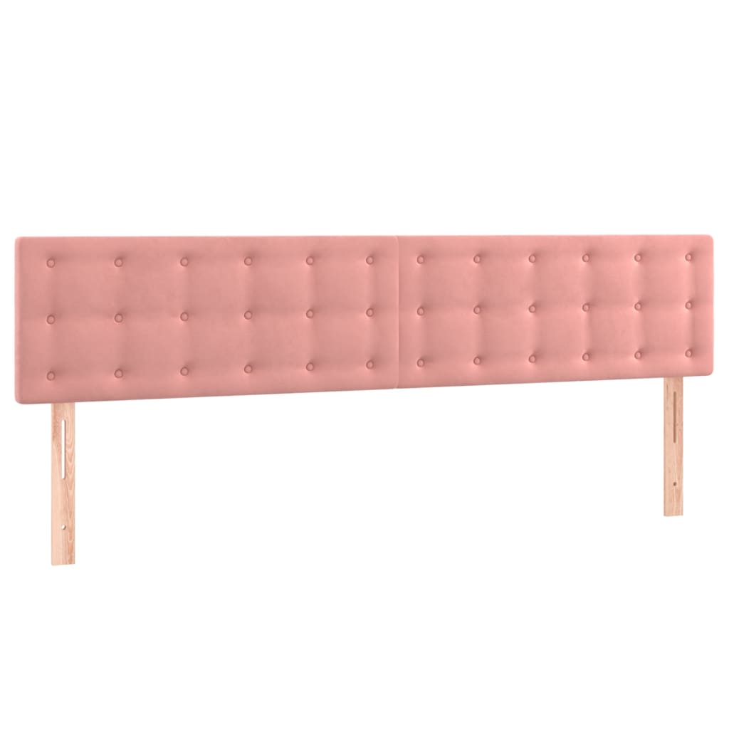 kontinentalseng med madras 200x200 cm fløjl lyserød
