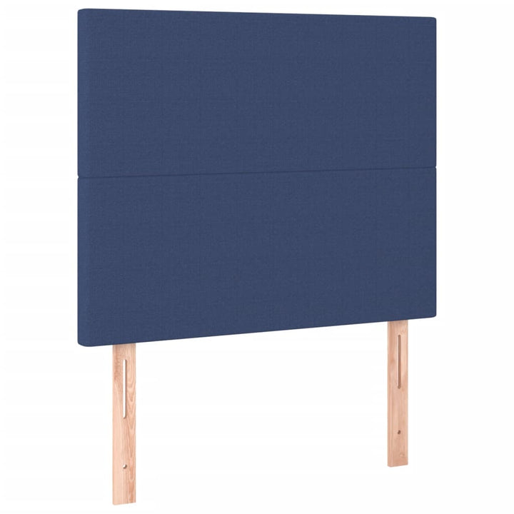 kontinentalseng med madras 90x190 cm stof blå