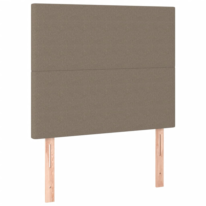 kontinentalseng med madras 100x200 cm stof gråbrun
