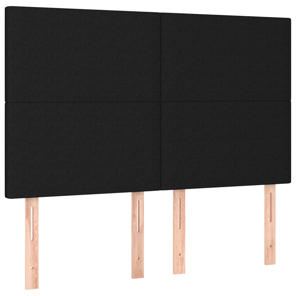 kontinentalseng med madras 160x200 cm stof sort