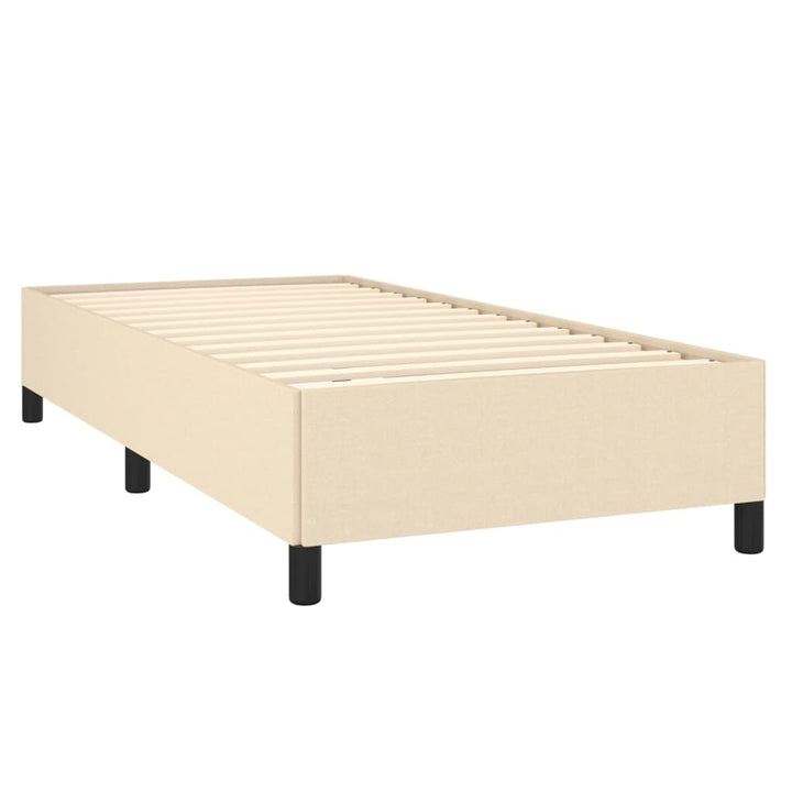kontinentalseng med madras 100x200 cm stof cremefarvet