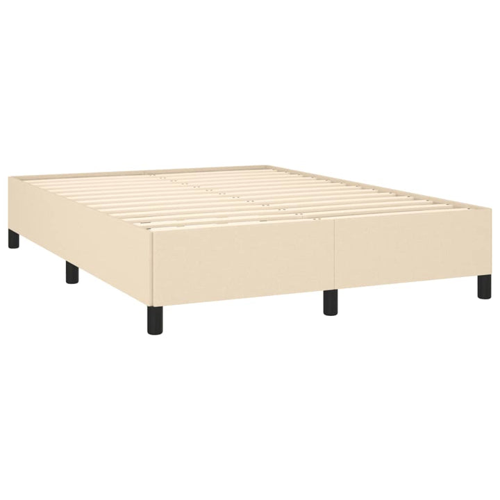 kontinentalseng med madras 140x190 cm stof cremefarvet