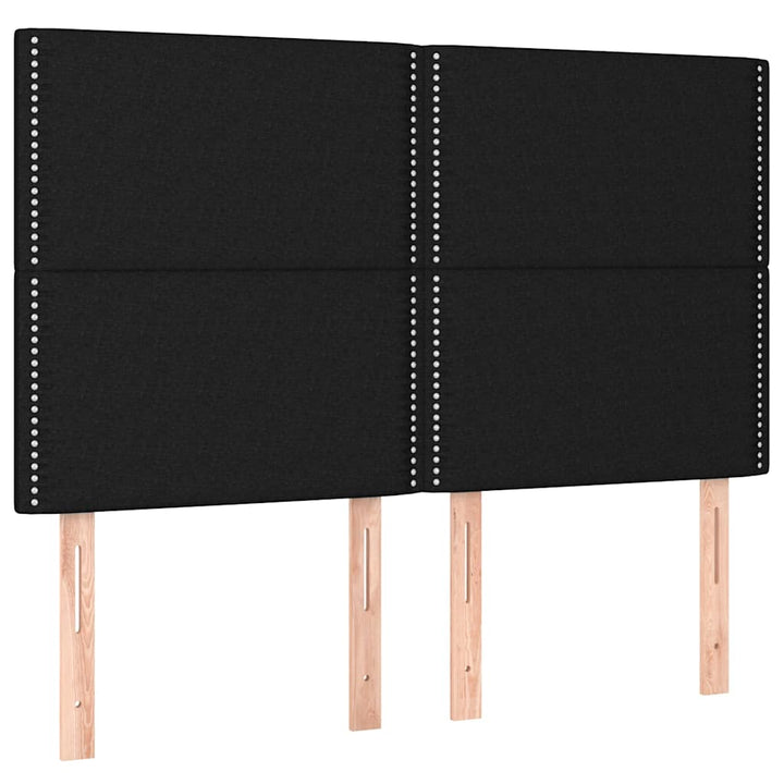 kontinentalseng med madras 140x200 cm stof sort