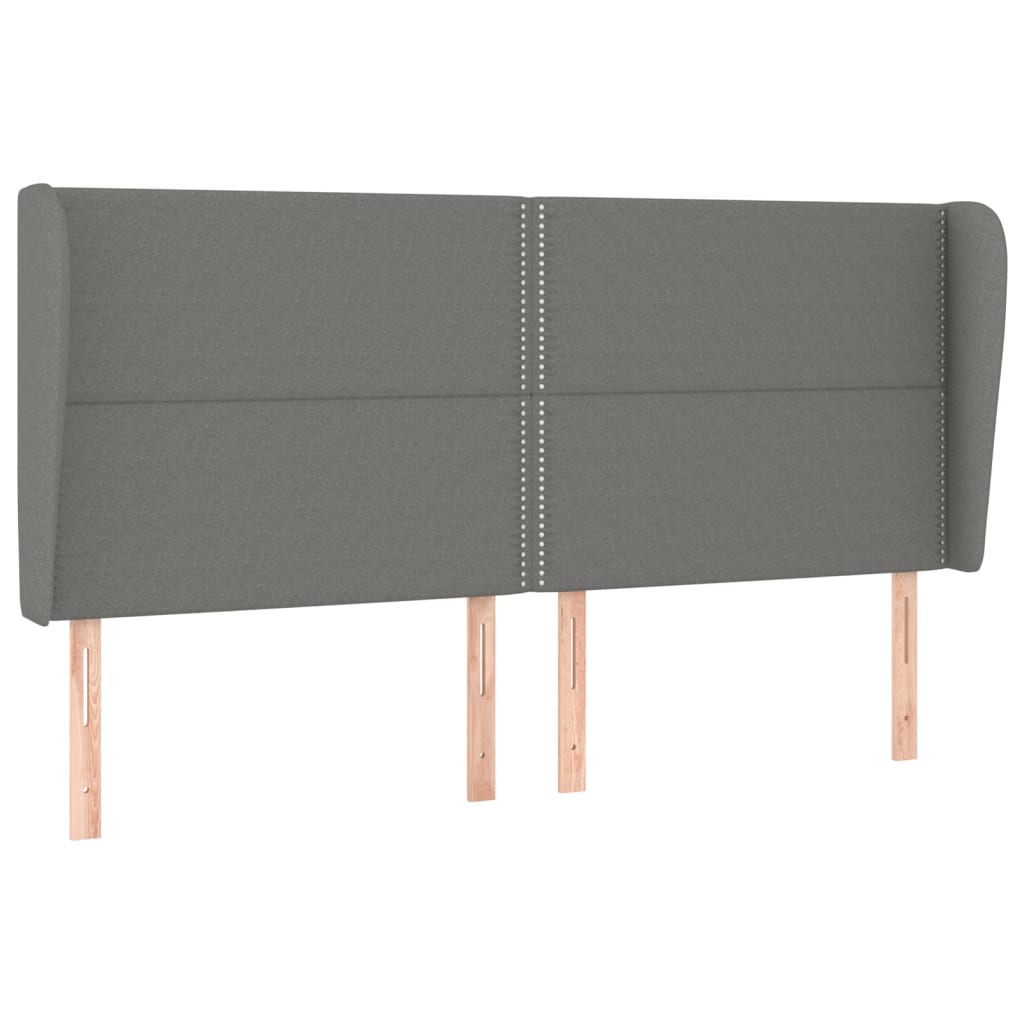 kontinentalseng med madras 200x200 cm stof mørkegrå