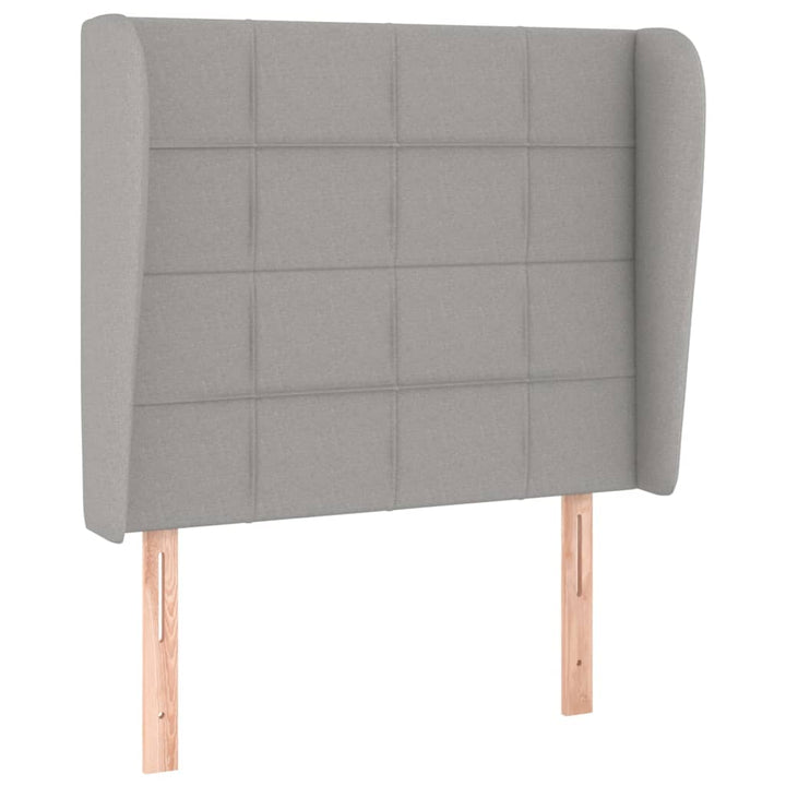 kontinentalseng med madras 90x190 cm stof lysegrå