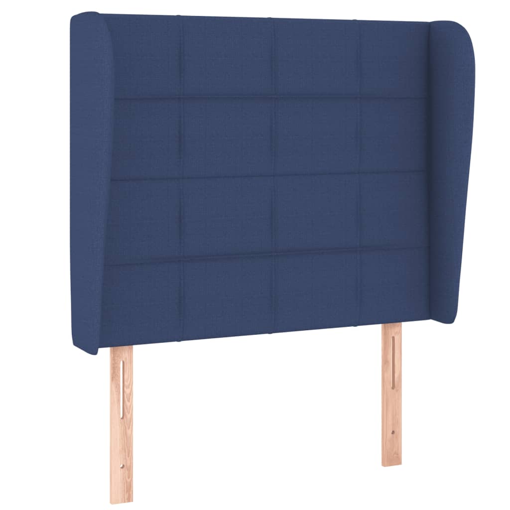 kontinentalseng med madras 90x190 cm stof blå