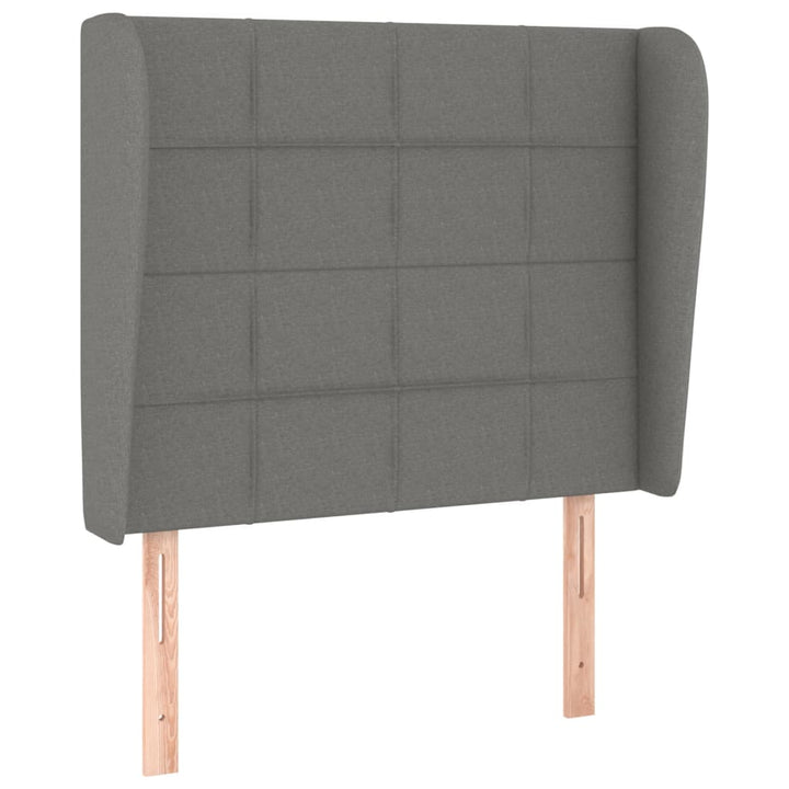 kontinentalseng med madras 90x200 cm stof mørkegrå
