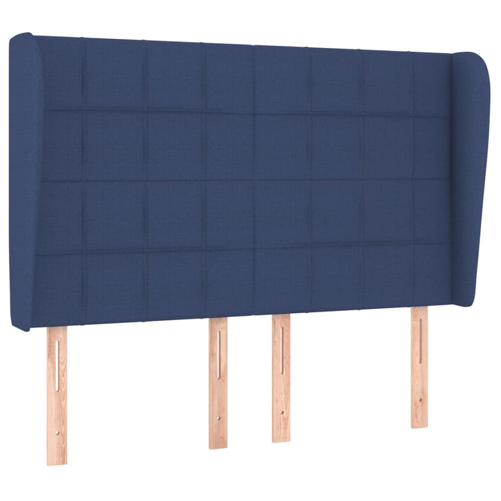kontinentalseng med madras 140x190 cm stof blå