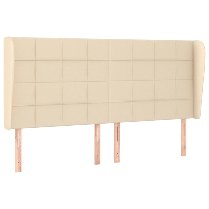 kontinentalseng med madras 200x200 cm stof cremefarvet