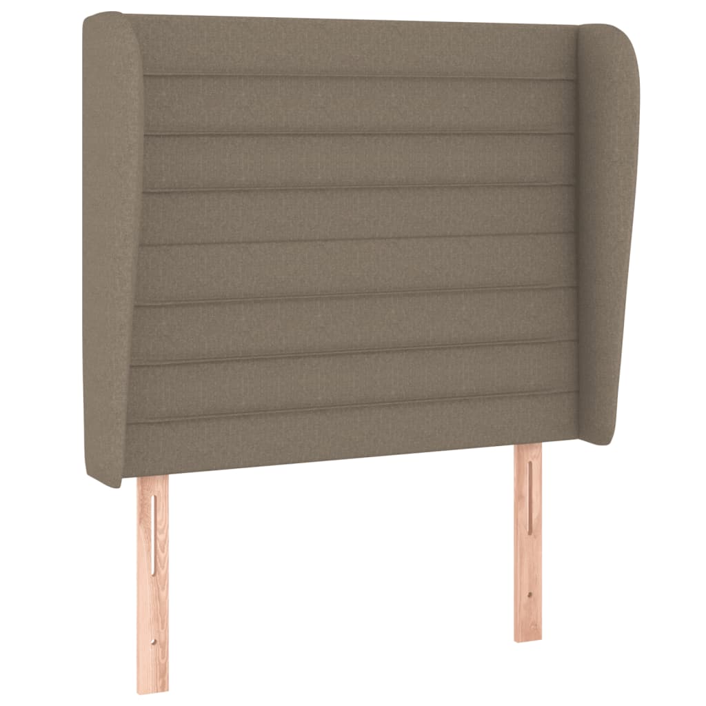 kontinentalseng med madras 90x190 cm stof gråbrun