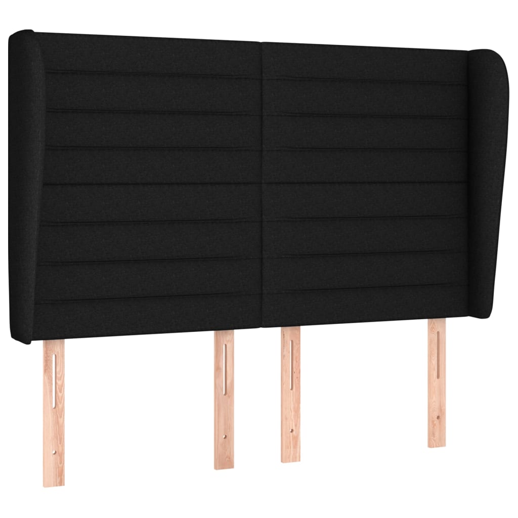 kontinentalseng med madras 140x190 cm stof sort