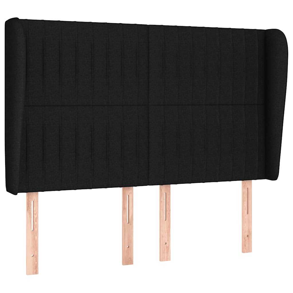 kontinentalseng med madras 140x190 cm stof sort
